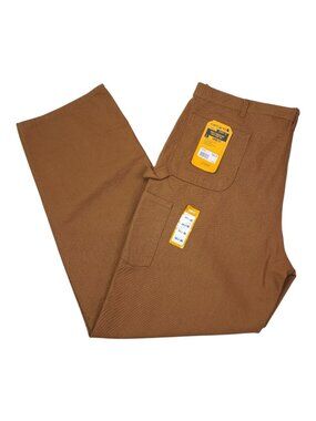 Carhartt Loose Fit Washed Duck Utility Work Pants 44x36 Brown 100% Cotton